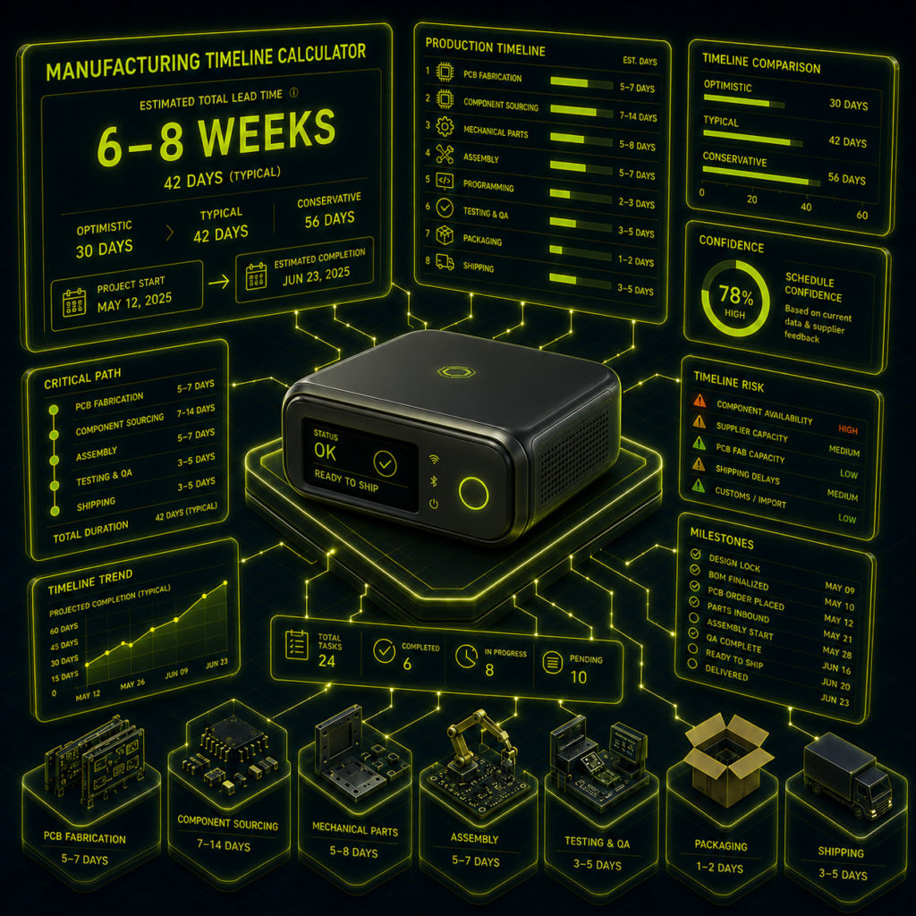 Manufacturing Timeline Calculator – Estimate Production Lead Time