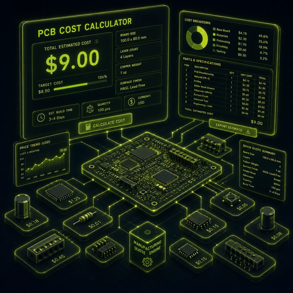 PCB Cost Calculator – Estimate PCB Manufacturing Cost