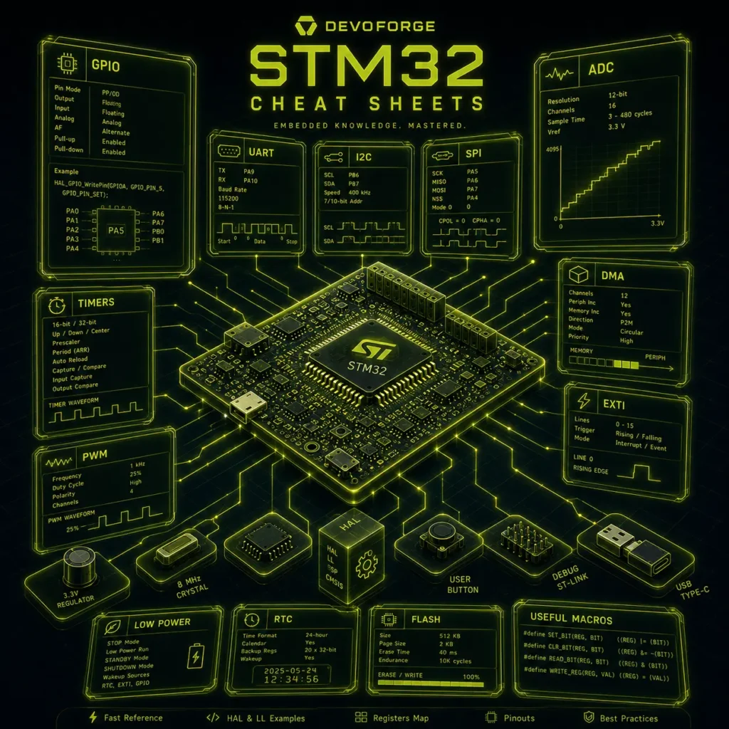 STM32 Cheat Sheets & Quick References